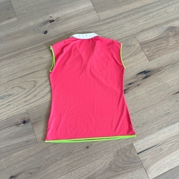 Adidas Golf Womens Pink and Lime Green Sleeveless Athletic Tank Top Size Small - Picture 7 of 14